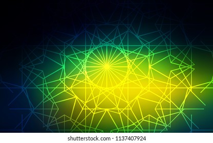 Dark Blue, Green vector doodle bright template. Childish elegant natural pattern with gradient. Hand painted design for web, wrapping, wallpaper.