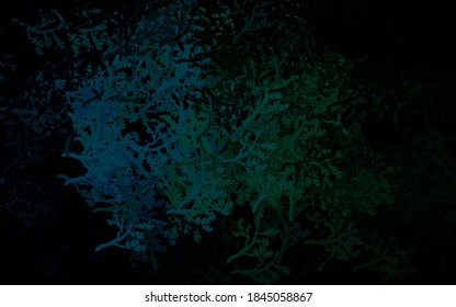 Dark Blue, Green vector doodle layout with trees, branches. Colorful illustration in doodle style with trees. New design for your business.