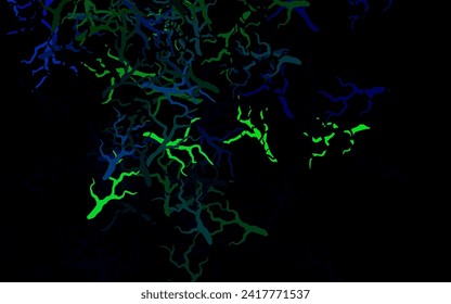 Dark Blue, Green vector doodle texture with branches, leaves. An elegant bright illustration with leaves and branches. A new texture for your wallpaper design.