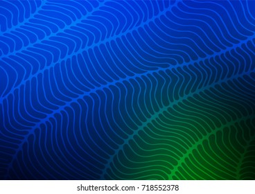 Dark Blue, Green vector doodle blurred template. An elegant bright illustration with lines in Natural style. The elegant pattern can be used as a part of a brand book.