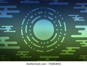 Dark Blue, Green vector doodle blurred background. Brand-new colored illustration in blurry style with doodles. Hand painted design for web, leaflet, textile.