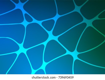 Dark Blue, Green vector doodle blurred texture. Geometric doodle illustration in Origami style with gradient. The elegant pattern can be used as a part of a brand book.