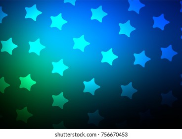Dark Blue, Green vector doodle blurred texture. Modern geometrical abstract illustration with doodles. A new texture for your design.