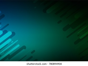 Dark Blue, Green vector doodle blurred pattern. A vague abstract illustration with doodles in Indian style. The pattern can be used for coloring books and pages for kids.