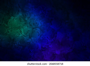 Dark Blue, Green vector elegant wallpaper with roses, flowers. Brand new colored illustration with flowers. Colorful pattern for kid's books.