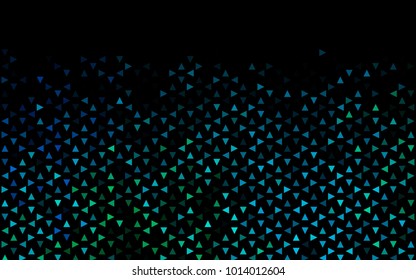 Dark Blue, Green vector geometric simple minimalistic background, which consist of triangles on white background. Triangular pattern with gradient for your business design. 