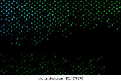 Dark Blue, Green vector geometric simple minimalistic background, which consist of triangles on white background. Triangular pattern with gradient for your business design. 