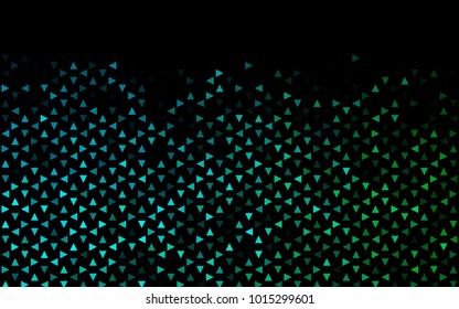 Dark Blue, Green vector geometric simple minimalistic background, which consist of triangles on white background. Triangular pattern with gradient for your business design. 