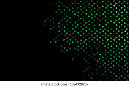 Dark Blue, Green vector geometric simple minimalistic background, which consist of triangles on white background. Triangular pattern with gradient for your business design. 