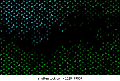 Dark Blue, Green vector geometric simple minimalistic background, which consist of triangles on white background. Triangular pattern with gradient for your business design. 