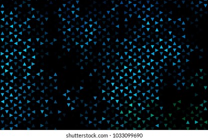 Dark Blue, Green vector geometric simple minimalistic background, which consist of triangles on white background. Triangular pattern with gradient for your business design. 