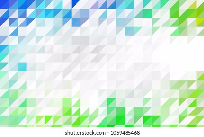 Dark Blue, Green vector geometric simple minimalistic background, which consist of triangles on white background. Triangular pattern with gradient for your business design. 