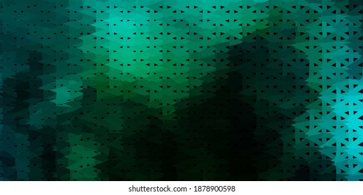 Diseño poligonal geométrico vectorial verde, azul oscuro. Ilustración abstracta moderna con triángulos poligonales. Diseño de aplicaciones multipropósito.