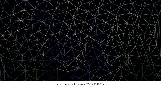 Dunkelblau, grün, geometrisches polygonales Design. Moderne abstrakte Illustration mit polygonalen Dreiecken. Ihr Design für Anwendungen.