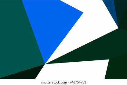 Dark Blue, Green vector geometric simple minimalistic background, which consist of triangles on white background. Triangular pattern with gradient for your business design. 