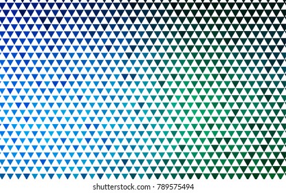 Dark Blue, Green vector geometric simple minimalistic background, which consist of triangles on white background. Triangular pattern with gradient for your business design. 