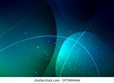 Dark Blue, Green vector Glitter abstract illustration with colorful dots, lines. Beautiful colored illustration with blurred circles in nature style. Elegant design for wallpapers.