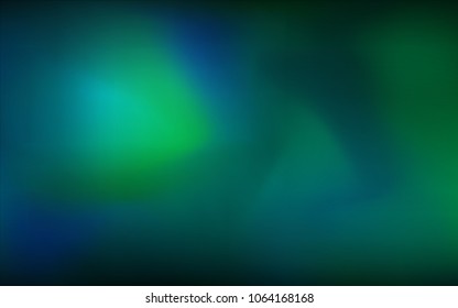 Dark Blue, Green vector glossy abstract cover. Colorful illustration in abstract style with gradient. The textured pattern can be used for background.