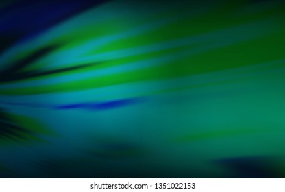 Dark Blue, Green vector glossy abstract backdrop. A completely new colored illustration in blur style. Background for designs.