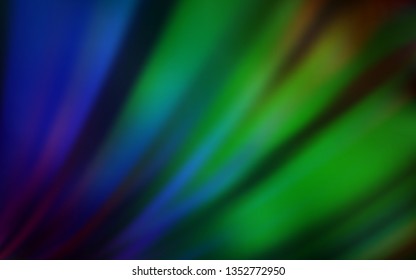 Dark Blue, Green vector glossy abstract backdrop. An elegant bright illustration with gradient. Blurred design for your web site.