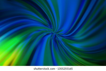 Dark Blue, Green vector glossy abstract backdrop. Modern abstract illustration with gradient. Completely new design for your business.