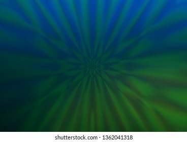 Dark Blue, Green vector glossy bokeh pattern. Modern geometrical abstract illustration with gradient. The background for your creative designs.