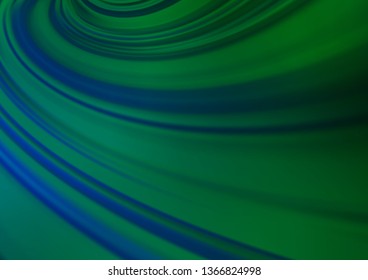 Dark Blue, Green vector glossy bokeh pattern. Colorful illustration in blurry style with gradient. The background for your creative designs.