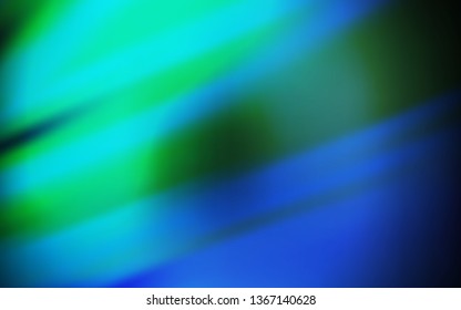 Dark Blue, Green vector glossy abstract background. New colored illustration in blur style with gradient. Completely new design for your business.