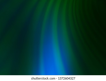Dark Blue, Green vector glossy bokeh pattern. Shining colorful illustration in a Brand new style. The best blurred design for your business.