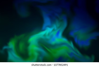 Dark Blue, Green vector glossy abstract layout. Colorful illustration in abstract style with gradient. Blurred design for your web site.