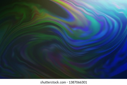 Dark Blue, Green vector glossy abstract backdrop. Abstract colorful illustration with gradient. New style design for your brand book.