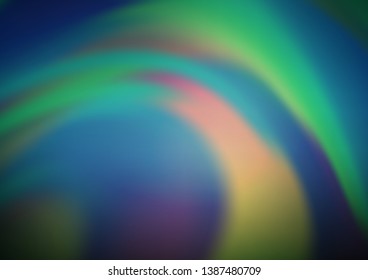 Dark Blue, Green vector glossy abstract template. Creative illustration in halftone style with gradient. Brand new style for your business design.