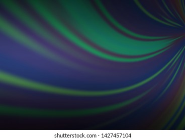 Dark Blue, Green vector glossy bokeh pattern. A vague abstract illustration with gradient. The elegant pattern for brand book.