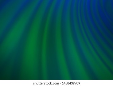 Dark Blue, Green vector glossy abstract background. Modern geometrical abstract illustration with gradient. The elegant pattern for brand book.