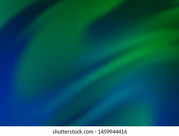 Dark Blue, Green vector glossy abstract template. A completely new color illustration in a bokeh style. The best blurred design for your business.