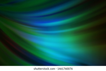 Dark Blue, Green vector glossy abstract layout. Colorful abstract illustration with gradient. Completely new design for your business.