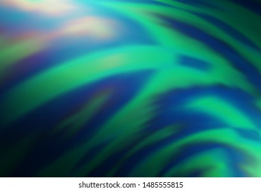 Dark Blue, Green vector glossy abstract backdrop. Colorful abstract illustration with gradient. New style design for your brand book.