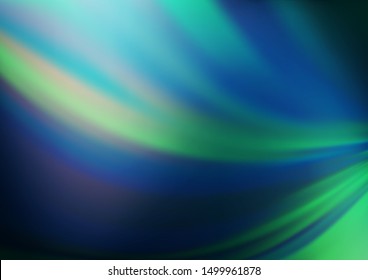 Dark Blue, Green vector glossy abstract template. Colorful abstract illustration with gradient. Brand new style for your business design.