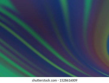 Dark Blue, Green vector glossy abstract template. Creative illustration in halftone style with gradient. The background for your creative designs.