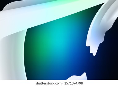 Dark Blue, Green vector glossy abstract backdrop. Creative illustration in halftone style with gradient. Background for a cell phone.