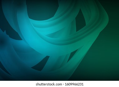 Dark Blue, Green vector glossy abstract backdrop. Glitter abstract illustration with gradient design. Completely new design for your business.