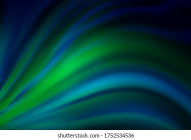 Dark Blue, Green vector glossy abstract background. Shining colored illustration in smart style. The best blurred design for your business.