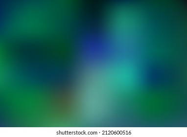 Dark Blue, Green vector glossy abstract background. Colorful illustration in blurry style with gradient. Best blurred design for your business.