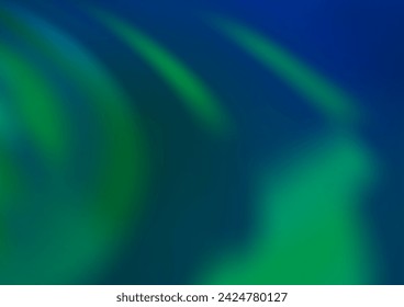 Dark Blue, Green vector glossy bokeh pattern. Creative illustration in halftone style with gradient. Brand new design for your business.