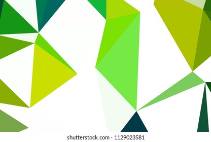 Dark Blue, Green vector gradient triangles template. Triangular geometric sample with gradient.  Polygonal design for your web site.