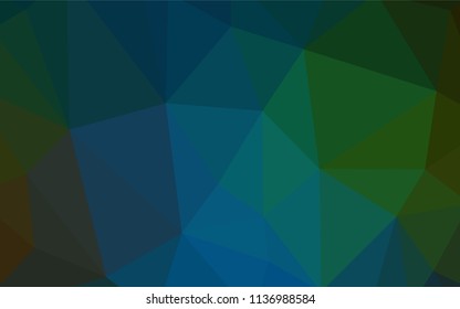 Dark Blue, Green vector gradient triangles pattern. Modern abstract illustration with triangles. Triangular pattern for your design.