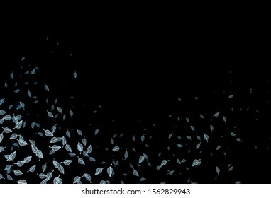 Dark Blue, Green vector hand painted texture. An elegant bright illustration with leaves in Natural style. Brand new design for your business.