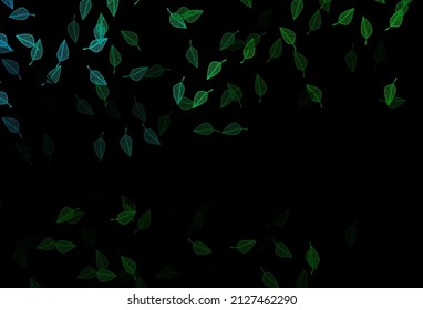 Azul oscuro, textura vectorial verde pintada a mano. Diseño decorativo y elegante en estilo natural con hojas. Diseño pintado a mano para web, volante, textil.