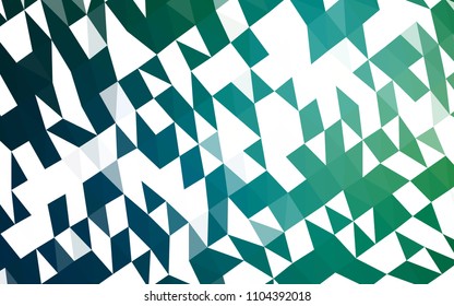 Dark Blue, Green vector hexagon mosaic cover. Colorful abstract illustration with gradient. Brand new design for your business.