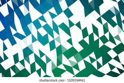 Dark Blue, Green vector hexagon mosaic template. Shining colored illustration in a Brand new style. The elegant pattern can be used as part of a brand book.